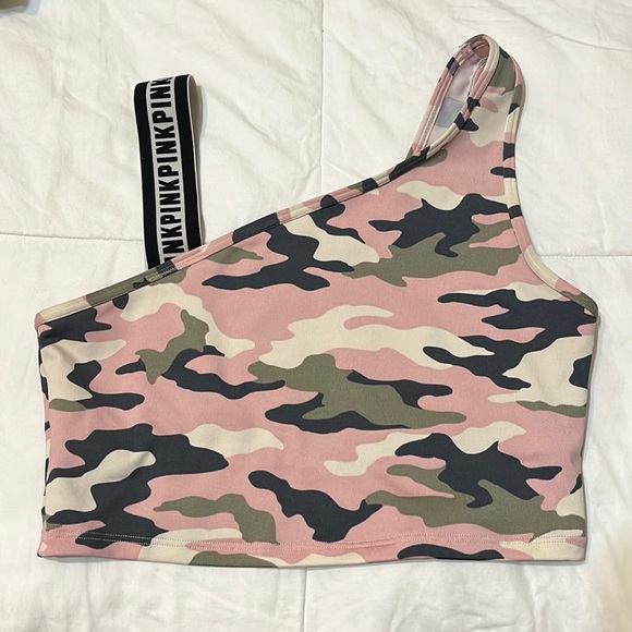 Pink Ultimate Unlined Pink Camo Sports Bra, Medium